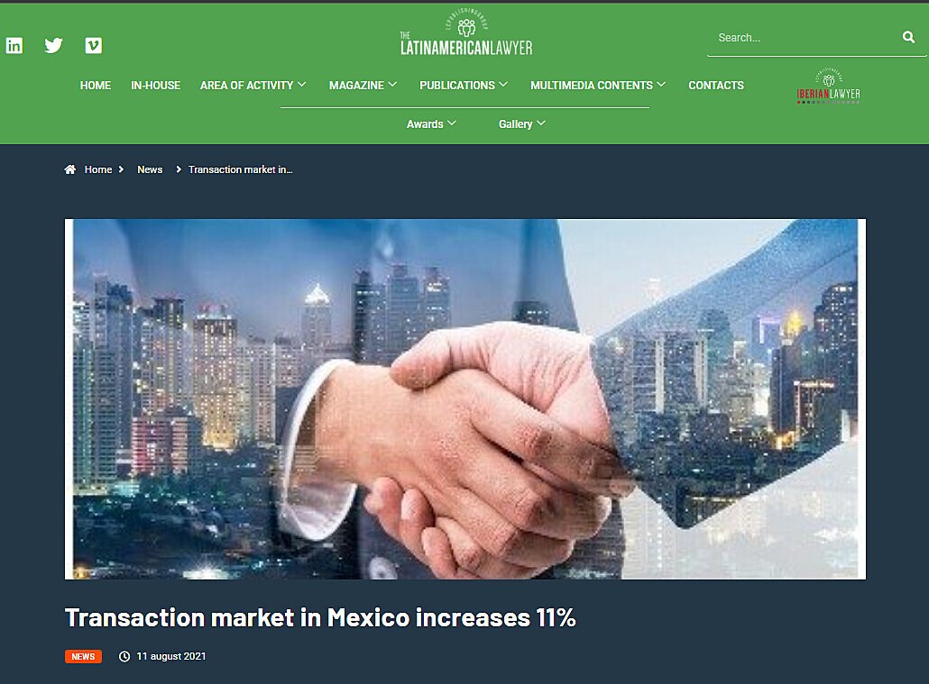 Transaction market in Mexico increases 11%